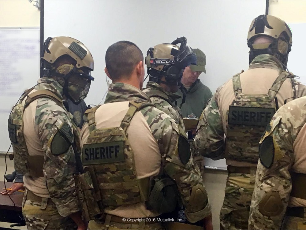 SWAT team gets briefed on communications technology